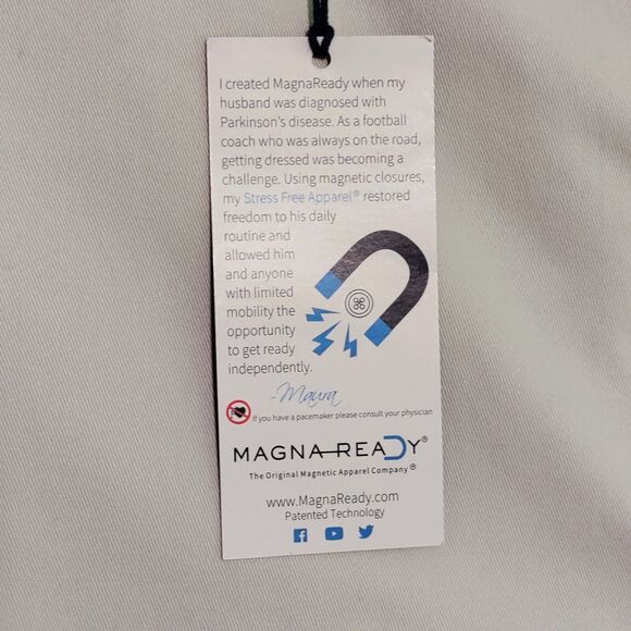 MagnaReady Chino Twill Magnetic Closure Adaptive Shorts Mens 44W Classic Fit - Picture 6 of 14